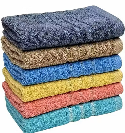 Bath Towel - Pastel Colours with Satin border